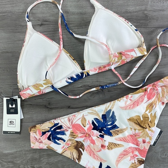 ☀️RIP CURL☀️ SUNSET DRIFT X BACK TRI SUNSET WAVES GOOD HIPSTER BIKINI SET - Picture 11 of 15